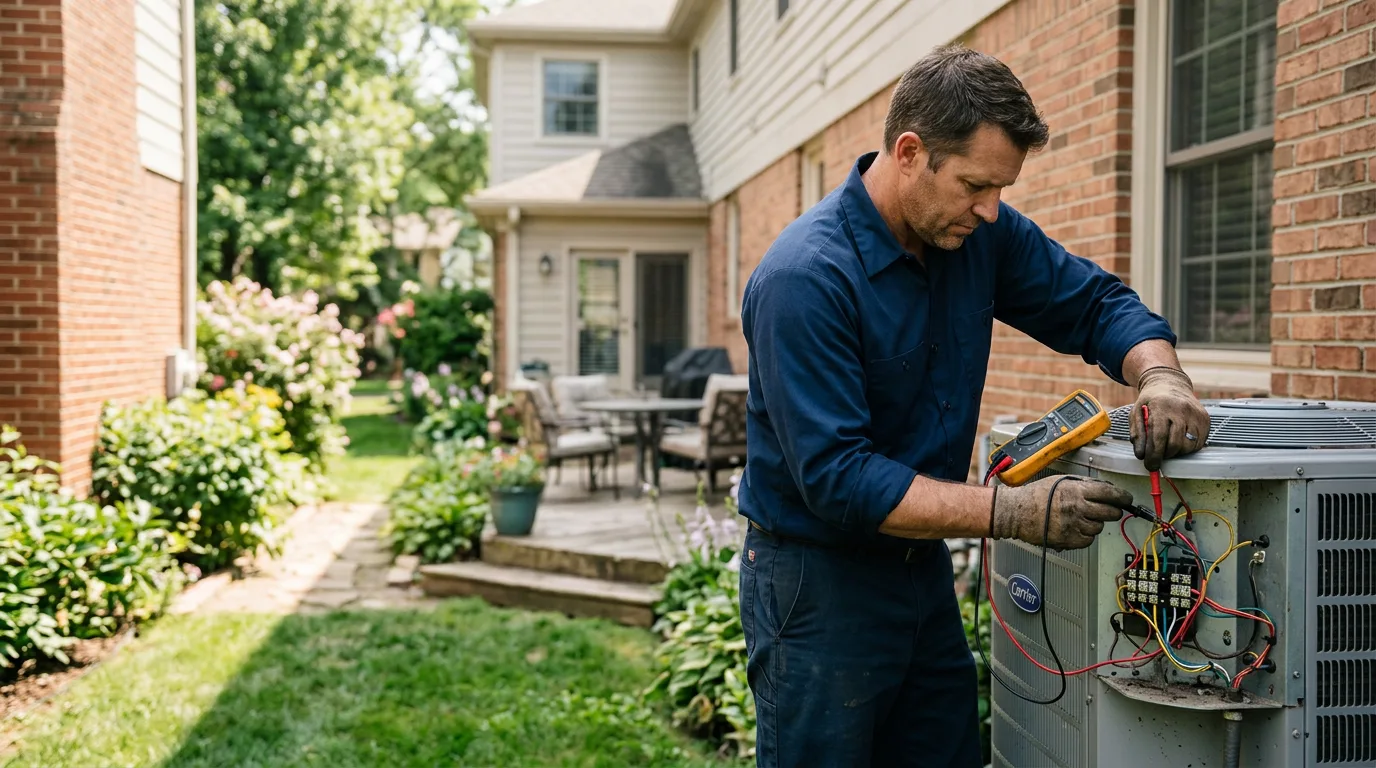HVAC technician working near Bloomingburg, OH